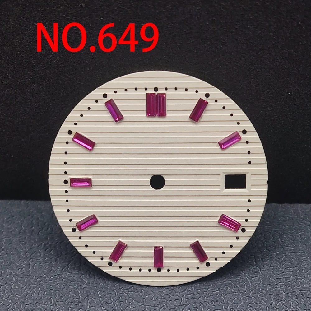 

NH35 watch dial 29.5mm diameter single calendar dial diamond pointer dial with support for custom logo