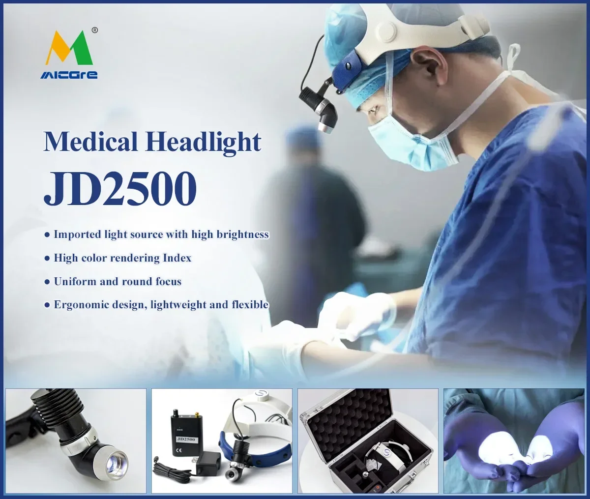 10w Wire Headlight Surgical Headlights For Cardiac/neurosurgery/brain Surgery/ent//plastic Surgery image 4