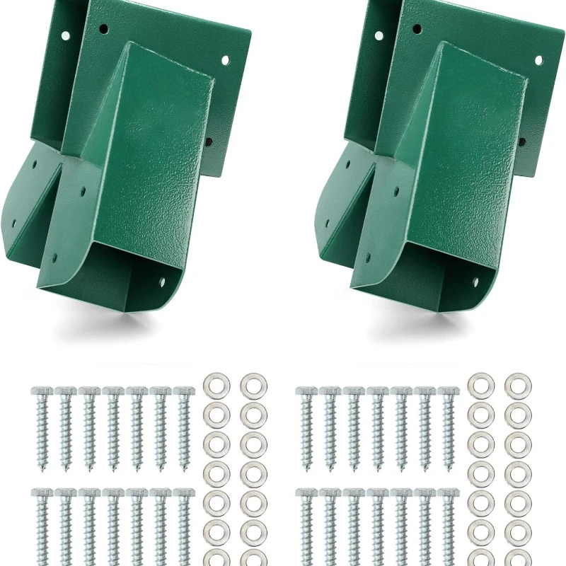 

A-Frame 2 Brackets Swing Set Bracket with Mounting Hardware (Green)