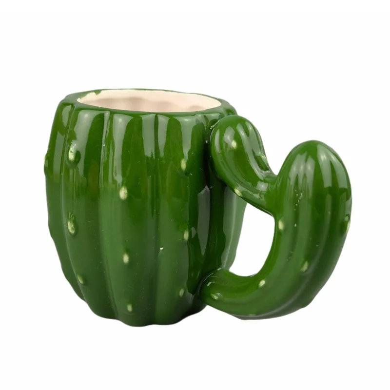 Creative cactus ceramic water cup, mug, couple gift cup, plant shape