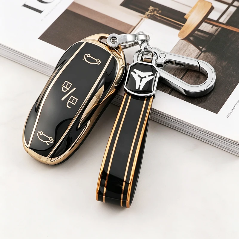 TPU Auto-Schlüsselhülle für Tesla Model 3, Model Y, Model X, Model S - Smart Key Cover Schutzhülle Zubehör
