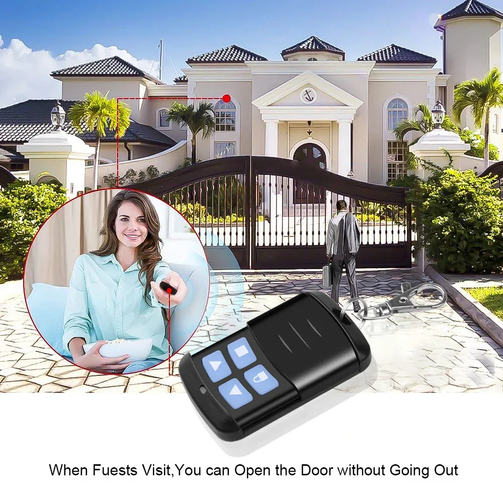 KEBIDU 315MHz/433MHz Remote Control Duplicator for Garage Door and Electric Gate Opener 4CH Wireless Clone Switch Replacement