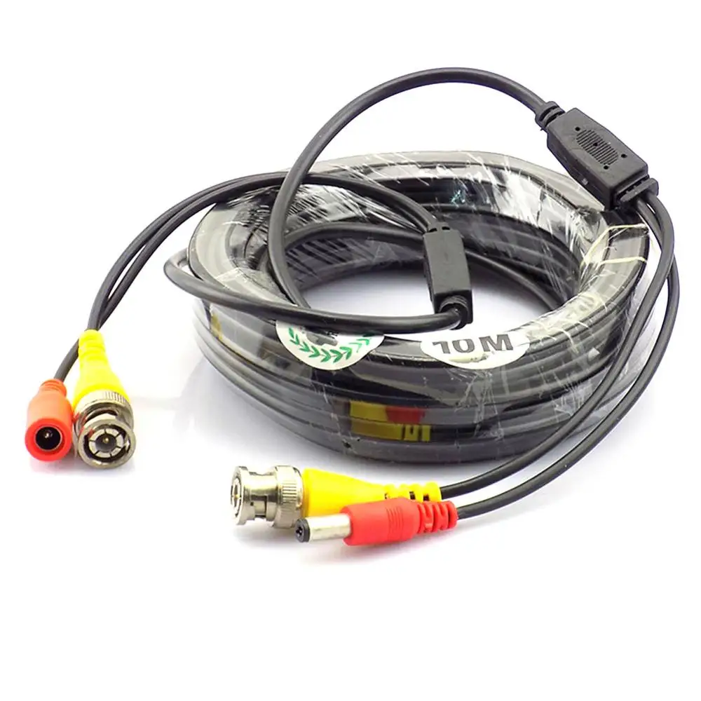 Cable de cámara CCTV, sistema de grabación DVR, Cable de vídeo, alimentación de CC, vigilancia de seguridad, BNC, 10M, 20M