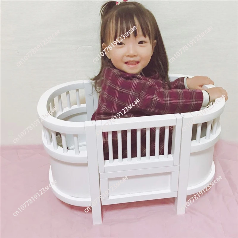 ins doll toy bed simulation crib cute little girl playing house toy accessories