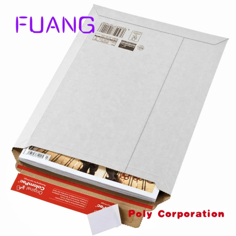 Custom  Custom logo print rigid self seal black thick cardboard mailing packaging envelopes