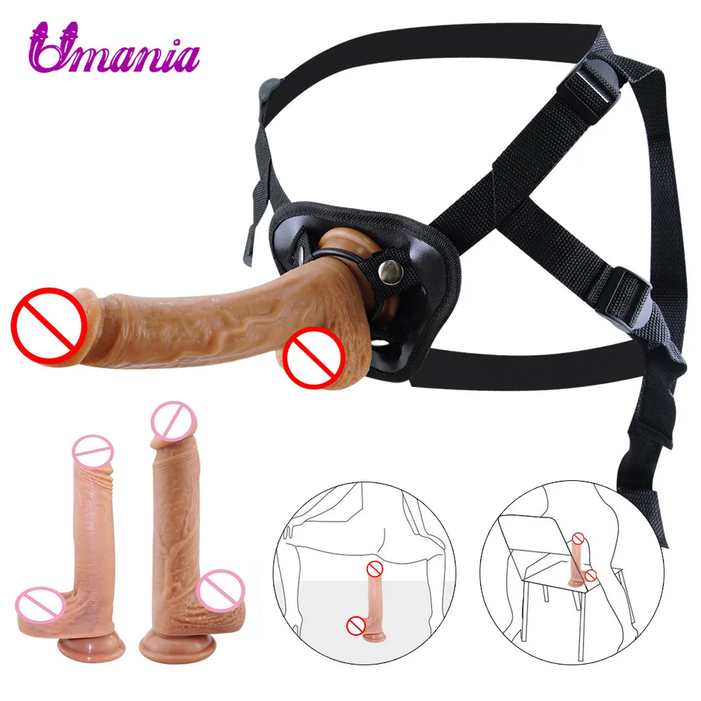 Strap On Dildo Penis Adjustable Bondage Harness Strap-ons Bottom Sex Toys For Women Lesbian Sex Products Strapon Dildo Sex Shop