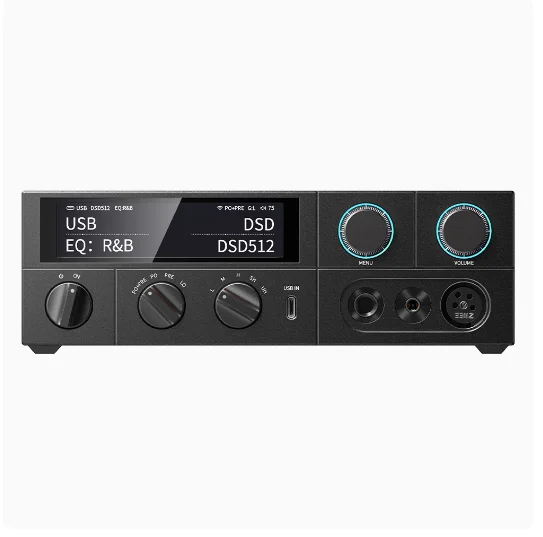 FiiO K15 سطح المكتب DAC ومضخم ضوت سماعة الرأس الراقية AKM DAC AK4497S * 2 مع شاشة لمس 3.93 بوصة 2.4G/5G ثنائي النطاق WIFI مخصص