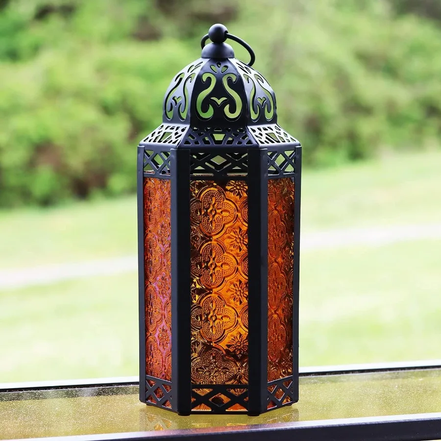 Lampada portacandele decorativa con lanterna a candela marocchina da 6 pezzi per tavolo o sospensione Decorazioni per la casa per interni Patio esterno o portico Matrimonio