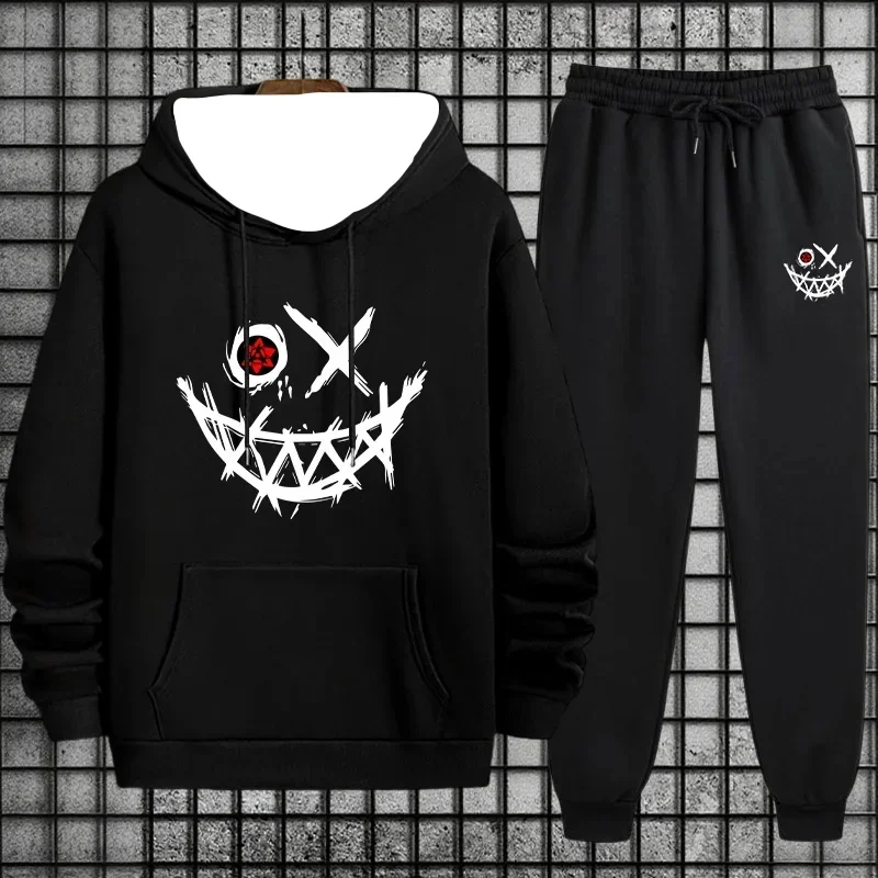 

2026 Fashion Men's Tracksuit Set Hoodie and Joggers Urban Streetwear Style Autumn Winter Home Outdoor Comfort Warm Casual Outfit