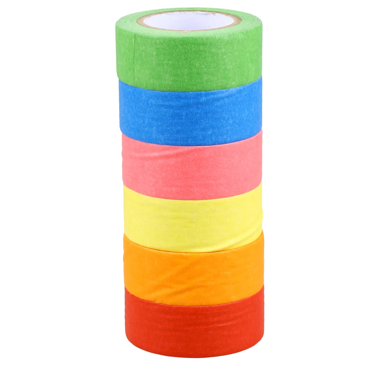 6 قطعة 24 مللي متر 12 متر قوس قزح الملونة شريطٌ لاصق اشي ورقة لزجة لاصق للحرف اليدوية وضع العلامات المنزل مكتب المشاريع المدرسية #3