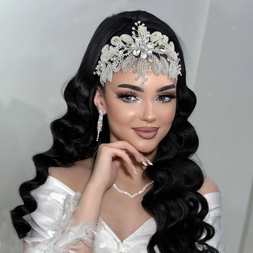 

DZ279 Rhinestone Bridal Headband Fashion Crystal Wedding Tiaras Brides Hair Accessories Handmade Party Prom Hair Jewelry Gift