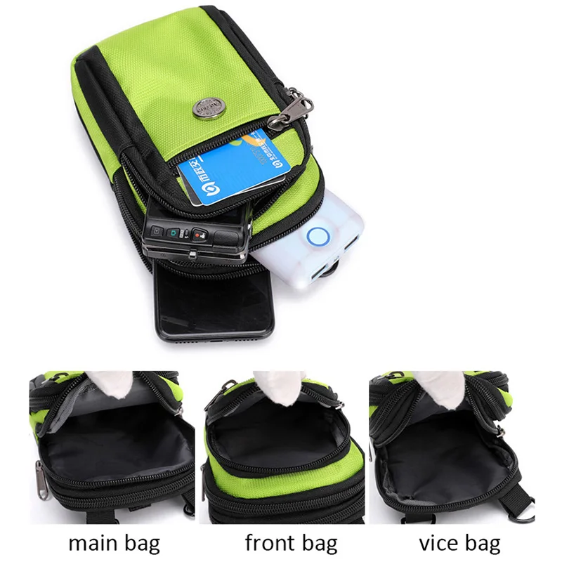 Multi-function Small Bags Mini Shoulder Crossbody Bag Men Nylon Mobile Cell Phone Pouch Waist Bag Hanging Bag Case bolsos purses