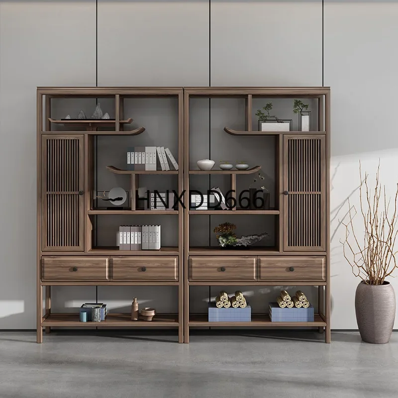 New Chinese solid wood bogu frame, Duobao Pavilion