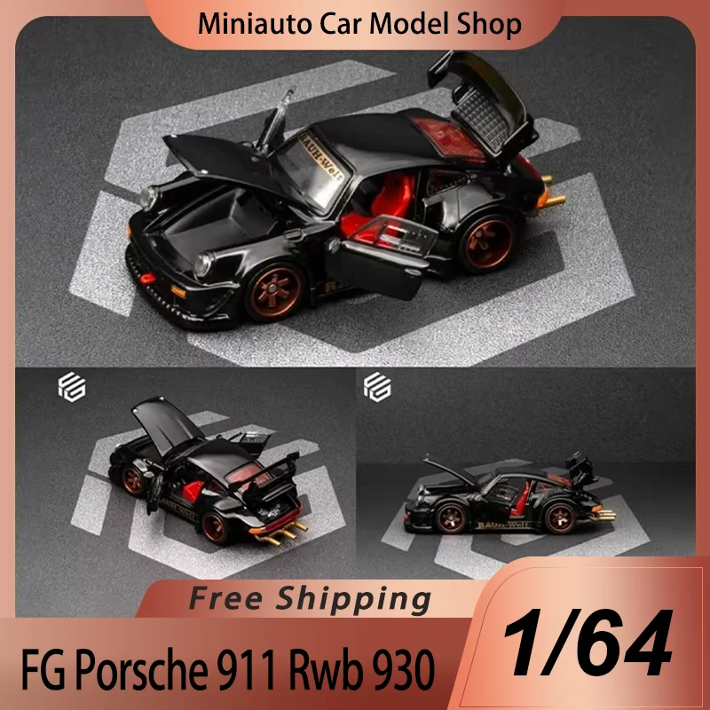 

New In Stock Fg 1:64 Porsche 911 Rwb 930 Alloy Miniature Diecast Model Porshce Sports Rauh Welt Car Toys Kids Gift