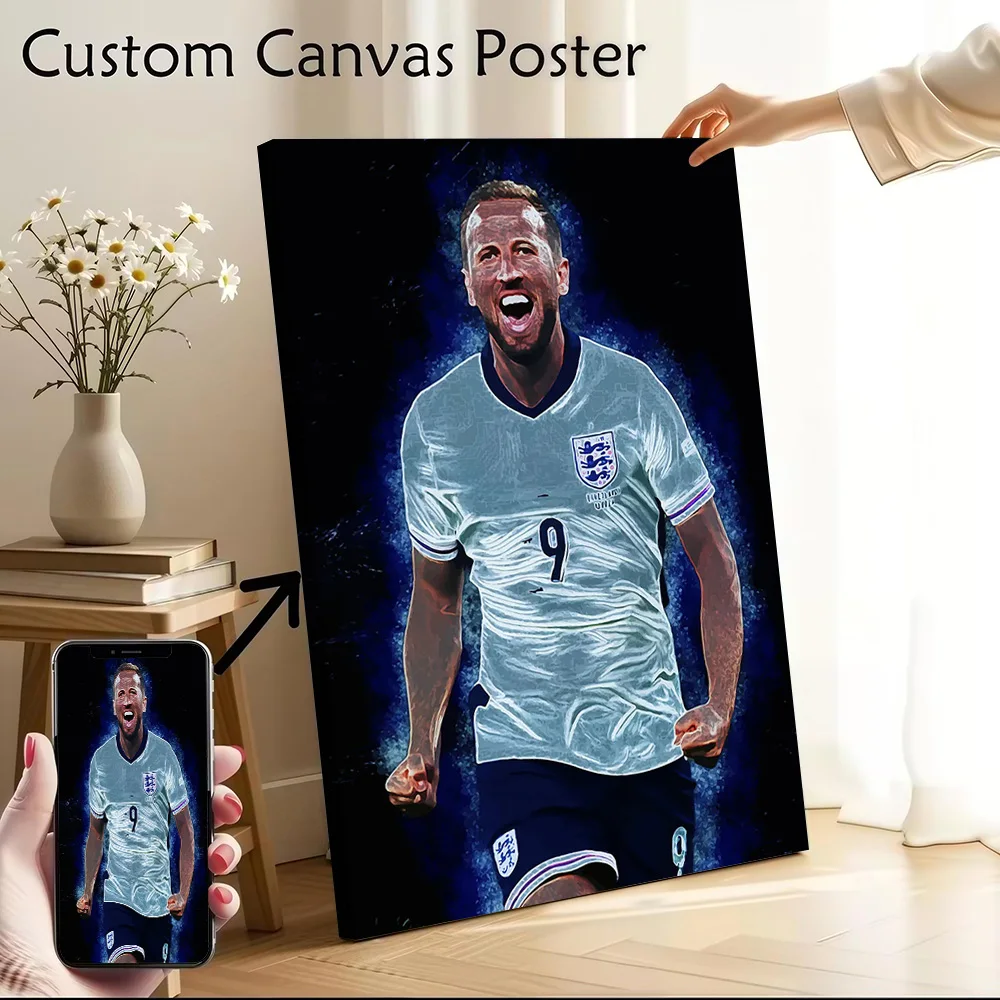 Harry Kane Pop Art Canvas Poster Customizable Pictures Wall Art Canvas Painting for Modern Home Decoration Ornaments Room Decor