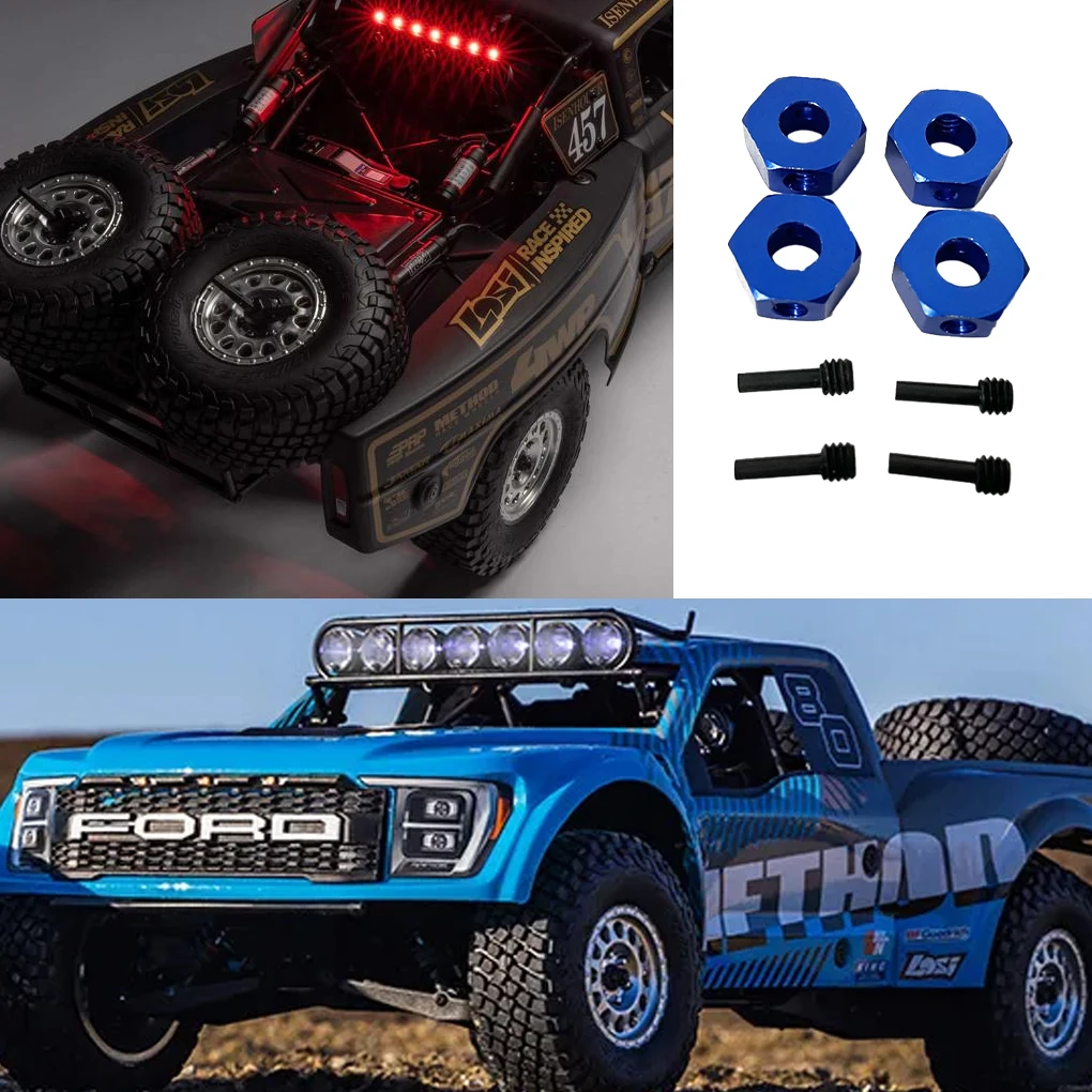 Metall kombinator Radnabe Sechs kant adapter für losi rc losi baja rey 4wd Antriebs nabe mit Stifts ch rauben für RC LKW Auto Upgrades Teil