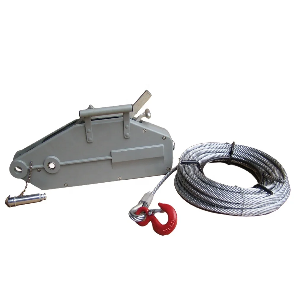 

Portable hand pulling wire rope winch manual cable hoist