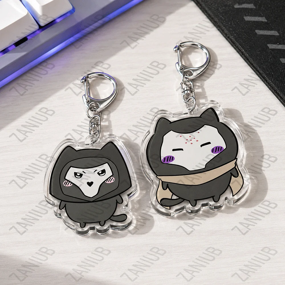Fashion Game Chibi Keychain Keyring Accessories Bag Car Charm Tracer Cole Cassidy Reaper Key Chain Jewelry Fans Friends Gift view 4