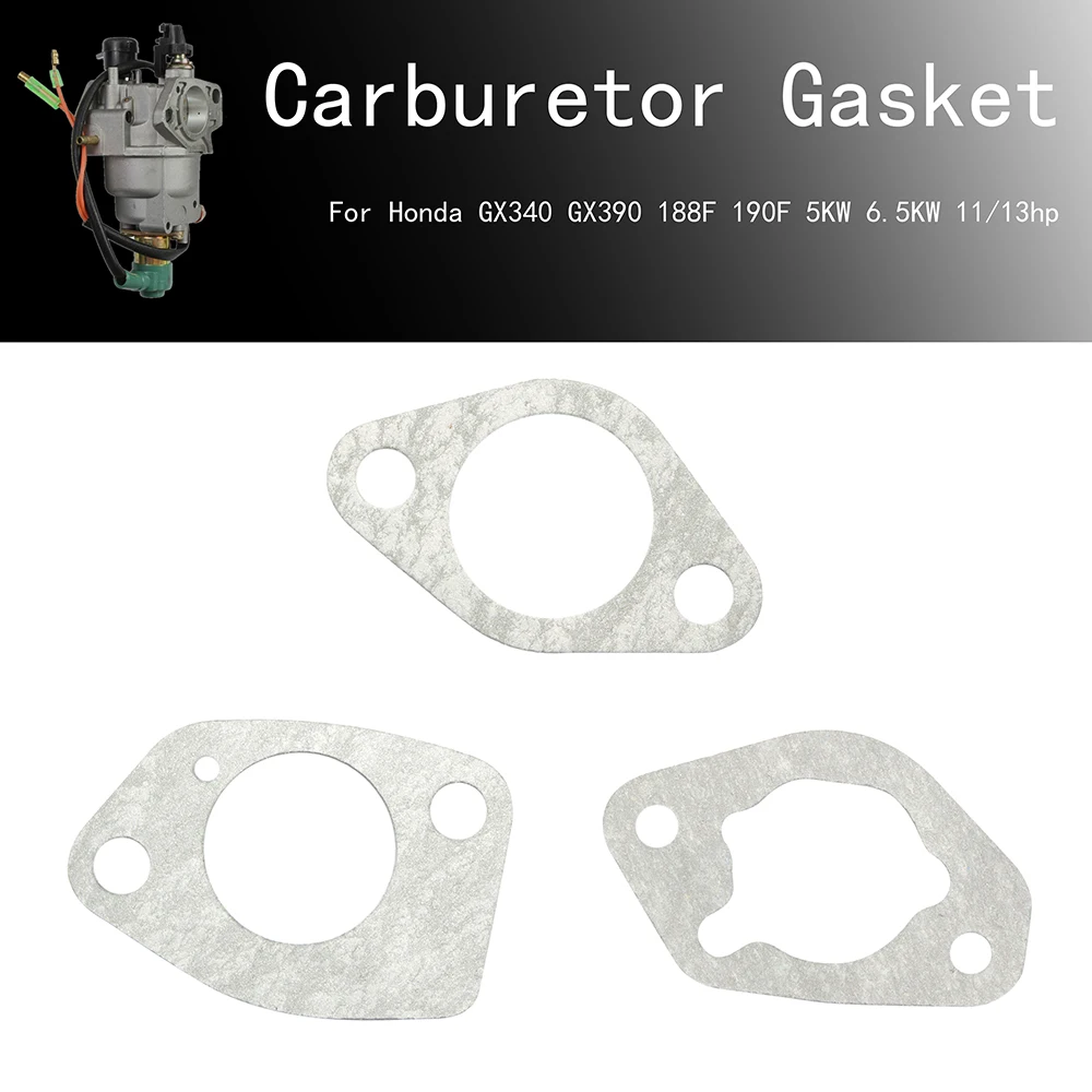 1 SET For Honda GX340 GX390 188F 190F 5KW 6.5KW 11/13hp Engine Motor Gasoline Petrol Generator Parts Carburetor Intake Gasket