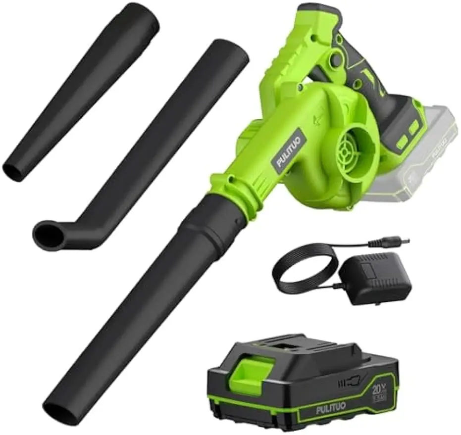 

20V Cordless Leaf Blower with Battery & Charger, 120MPH High Speed, Lightweight Yard Tool for Lawn Care