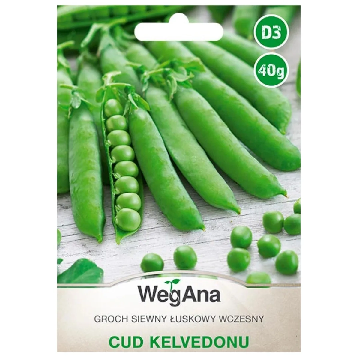 Semilla de guisantes Kale Kelvedon Semillas milagros 40g Guisantes vegetales VegAna