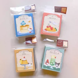 4 pcs/lot Sanrio Kuromi Melody Hangyodon Memo Pad Cute Kitty Stationery Label Notepad Planner Sticker Post School Supplies