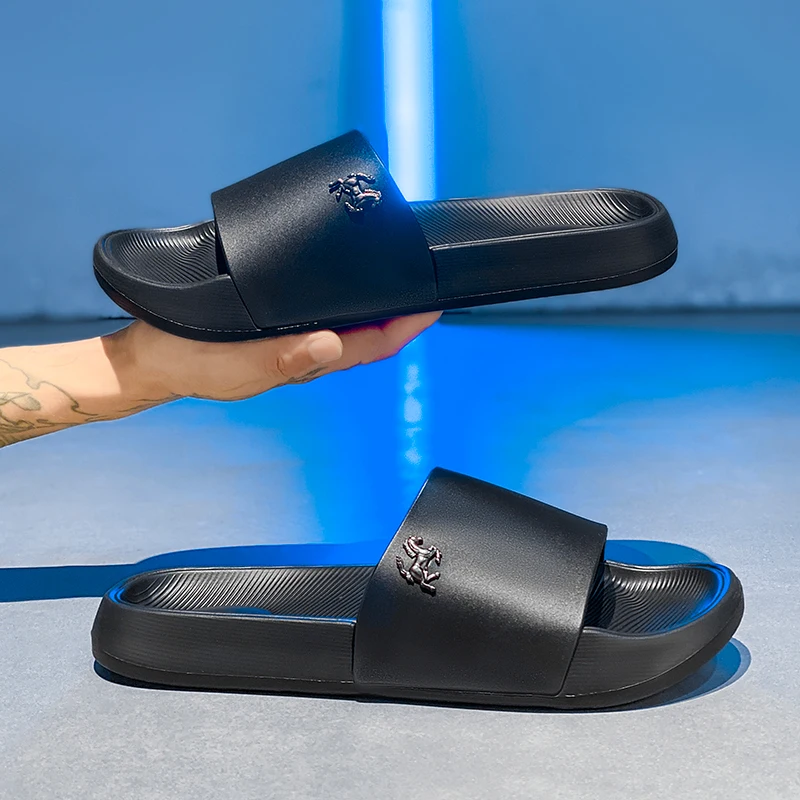 

Men's Slide Sandals Soft Comfortable Non-Slip Slippers Indoor Outdoor Bathroom Beach Shoes Quick-Dry EVA Platform Lightweight