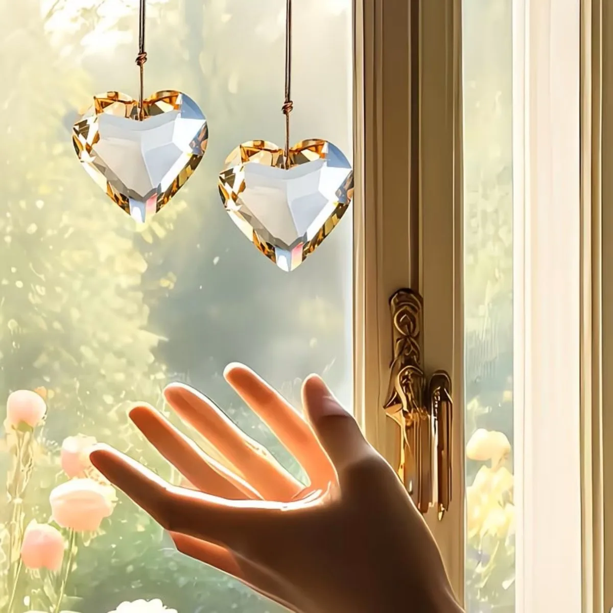 1pc 30mm Heart Suncatcher Pendants - Round Crystal Prism for Christmas, Birthday, Wedding Decor, Tree Ornament & Gift
