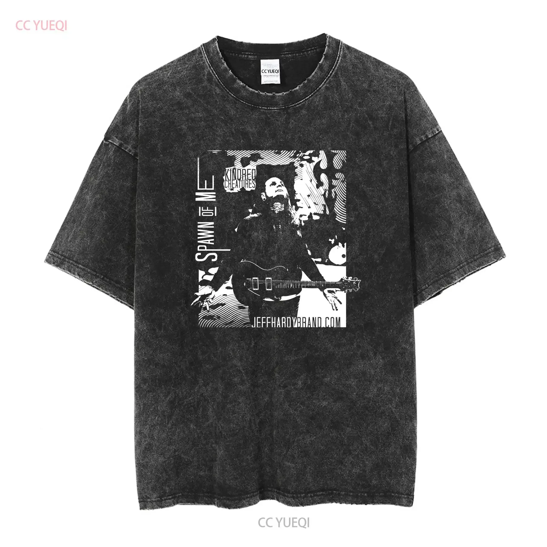 تي شيرت Jeff Hardy الرسمي من ماركة Perxwhy gen Spawn Of Me بأكمام طويلة أو قصيرة عتيقة مغسولة وأنيقة قليلاً ومتعددة الاستخدامات