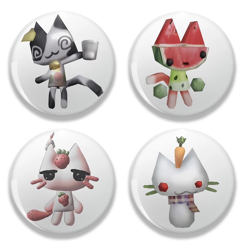 Cute Cat Cartoon Badges for Bag Clothing Accessories Kawaii Animal Inoue Toro CUTE Cat Game Button Brooch Pins Fans Love Gifts