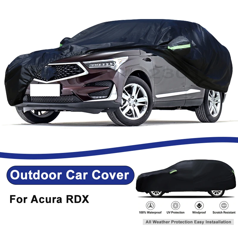 Outdoor Full Car Cover For Acura RDX with Reflective Strips Waterproof Snowproof Dustproof UV Protection Auto Accessories