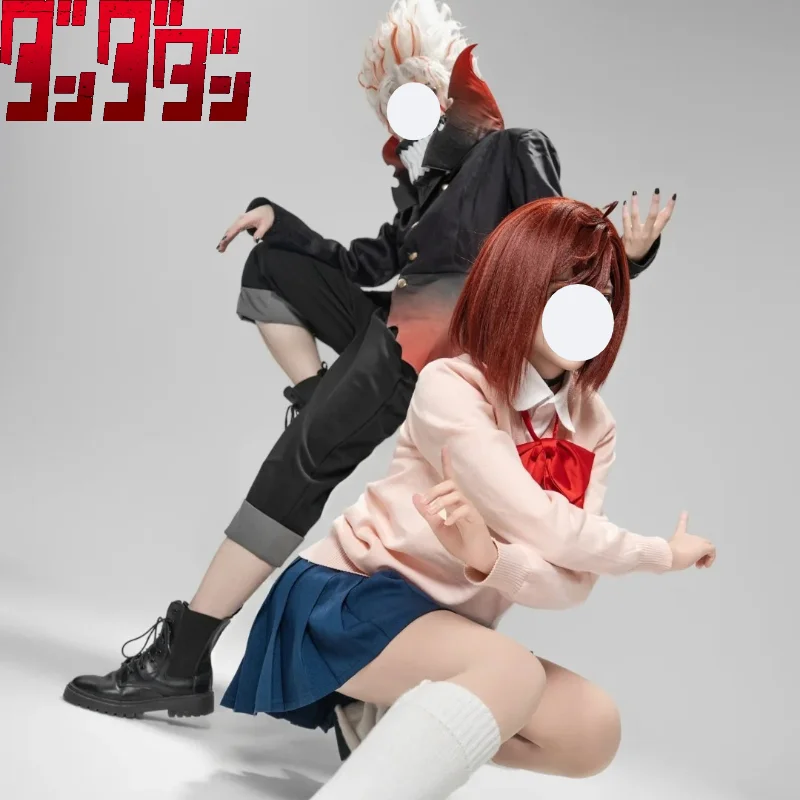 

Dandadan Takakura Ken Ayase Momo Cosplay Costume Anime Game High School Coat Outfit Wig Mask Halloween Cosplay Suits