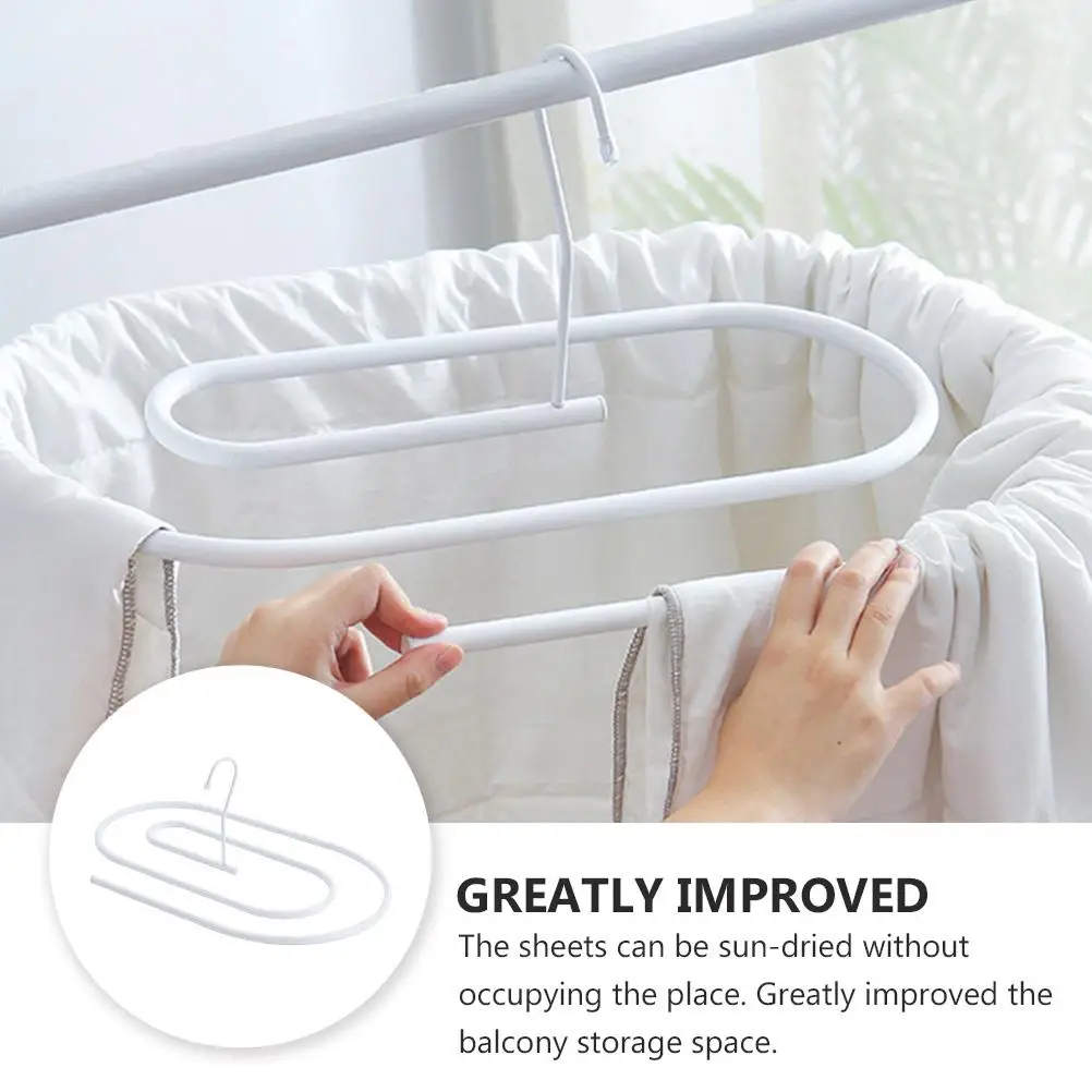 Spiral Quilt Rack Iron Material Space Saving Drying Hanger For Mattress Cover Clothes ganizer Hanging Storage Rack Ceiling