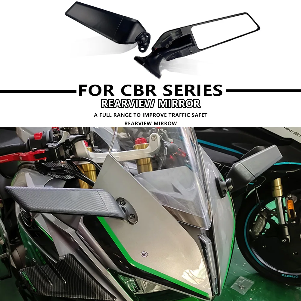 

MTKRACING For HONDA CBR500R /CBR650R/F /CBR250RR Motorcycle Mirror Modified Wind Adjustable Rotating Rearview Mirror Accessories