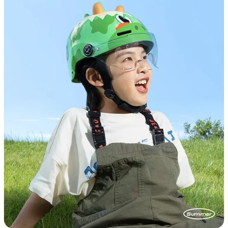 Child Riding Helmet Adjustable Adorable Appearance Ultra-Light Shock Absorbing ABS Toddler Skateboard Bike Safety Helmet 48-58CM