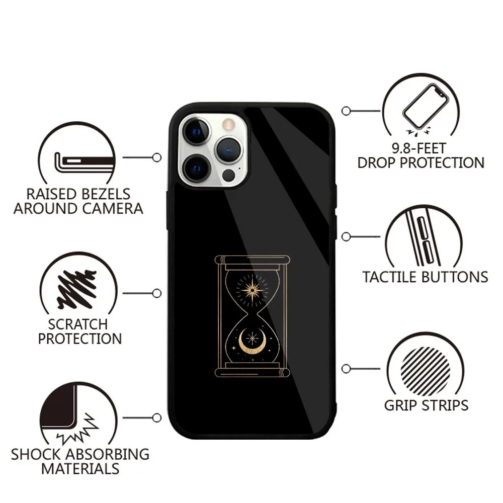 Funda de teléfono Witches Moon Tarot Mystery Totem para iPhone 15,14,13,12,11,Plus,Pro,Max Mini Magsafe carga inalámbrica magnética