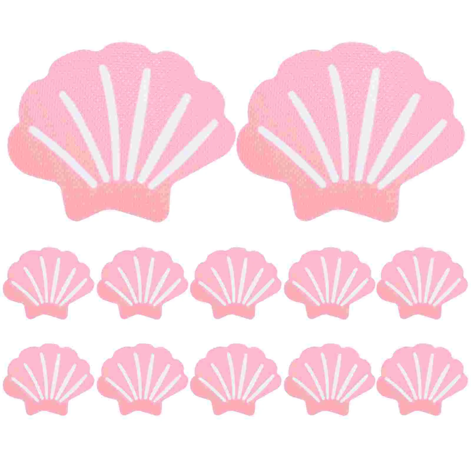 12 Pcs Shell Bath Sticker Shower Non-skid Strip Anti-skid Ocean Decor Decorate Decal Peva for Floor Stair Indoor Child Sea