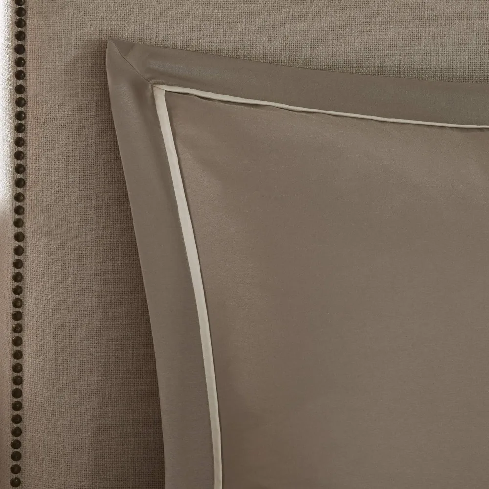 مجموعة لحاف من الحرير الصناعي في حقيبة - فراش Luxe Diamond Tufting لجميع المواسم، ستائر متطابقة، ديكو #4