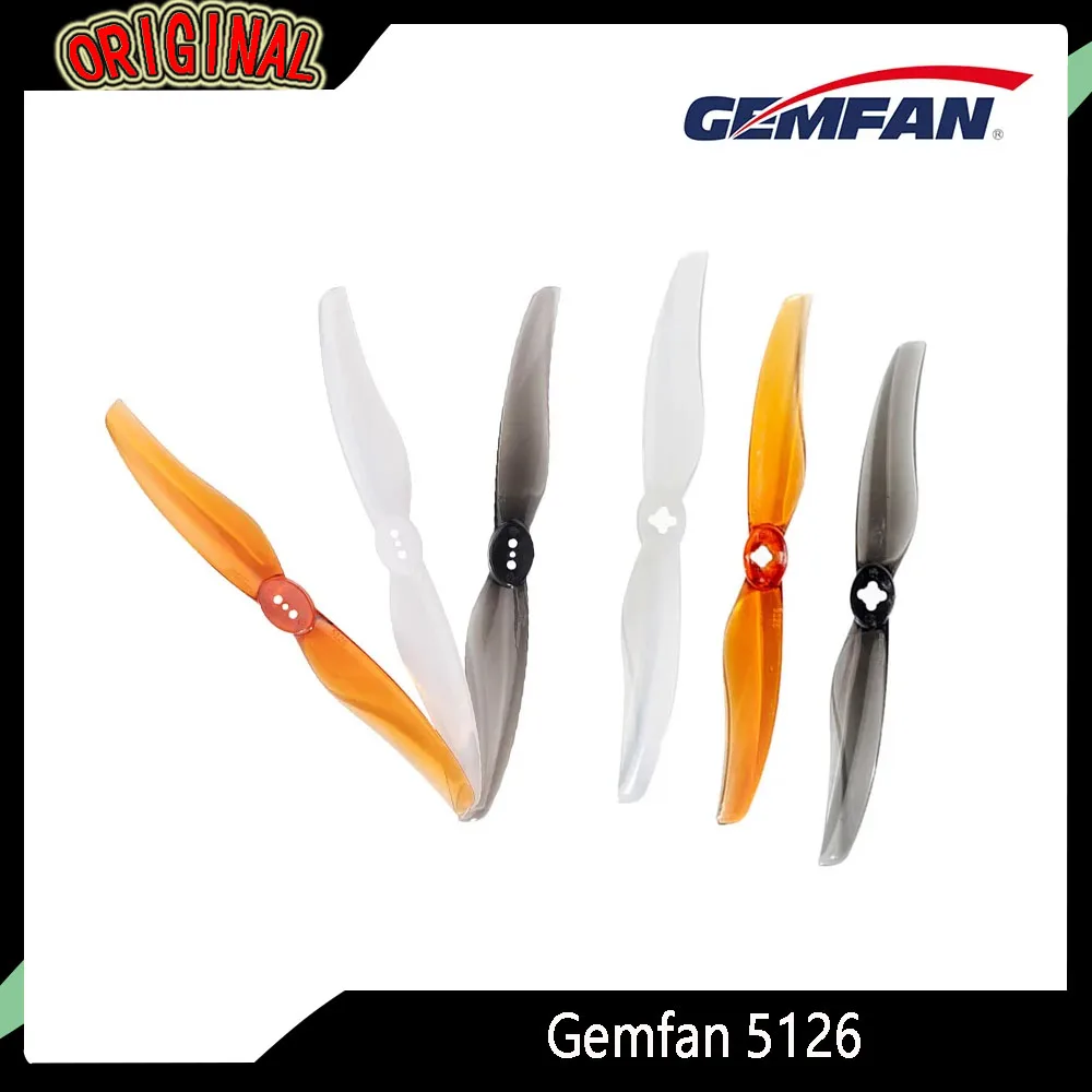Gemfan 5126 2 Pary 5-calowych 2-łopatkowych śmigieł CW/CCW - Wydajne części zamienne do helikopterów RC FPV