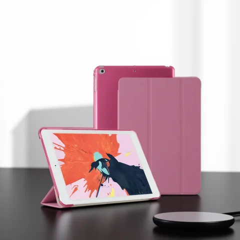 New Generation Iphone Smart Cover For iPad Air 2 Air 1 Mini 1 2 3 4 5 6 7.9"  PU Leather Case PC Translucent Back Case for Apple