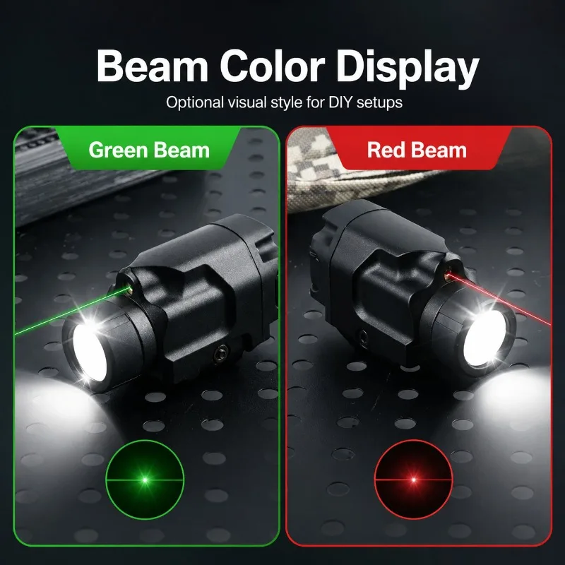 Mini Metal LED Lighting Unit, Strobe Function, Under‑Mount Structure, Fit 20MM Rail, Decoration Mod Accessory