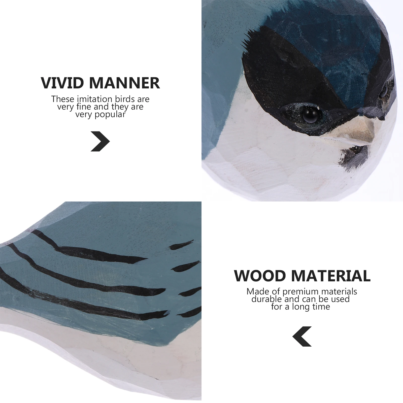 

Wooden Bird Ornament Birds Table Decor Figurines Ornaments Adorable Bird-shaped Animal Statue