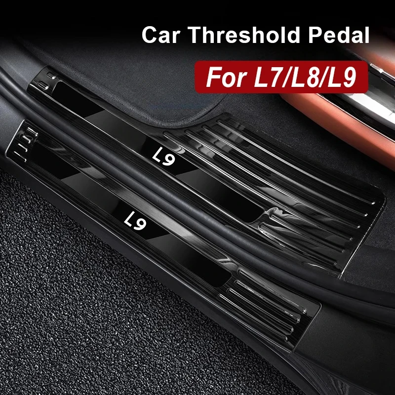 For Li Lixiang L7 L8 L9 2022 2023 Door Sill Scuff Plate Guard Stainless Steel Kick Pedal Threshold Sticker L7/L8/L9 Interior