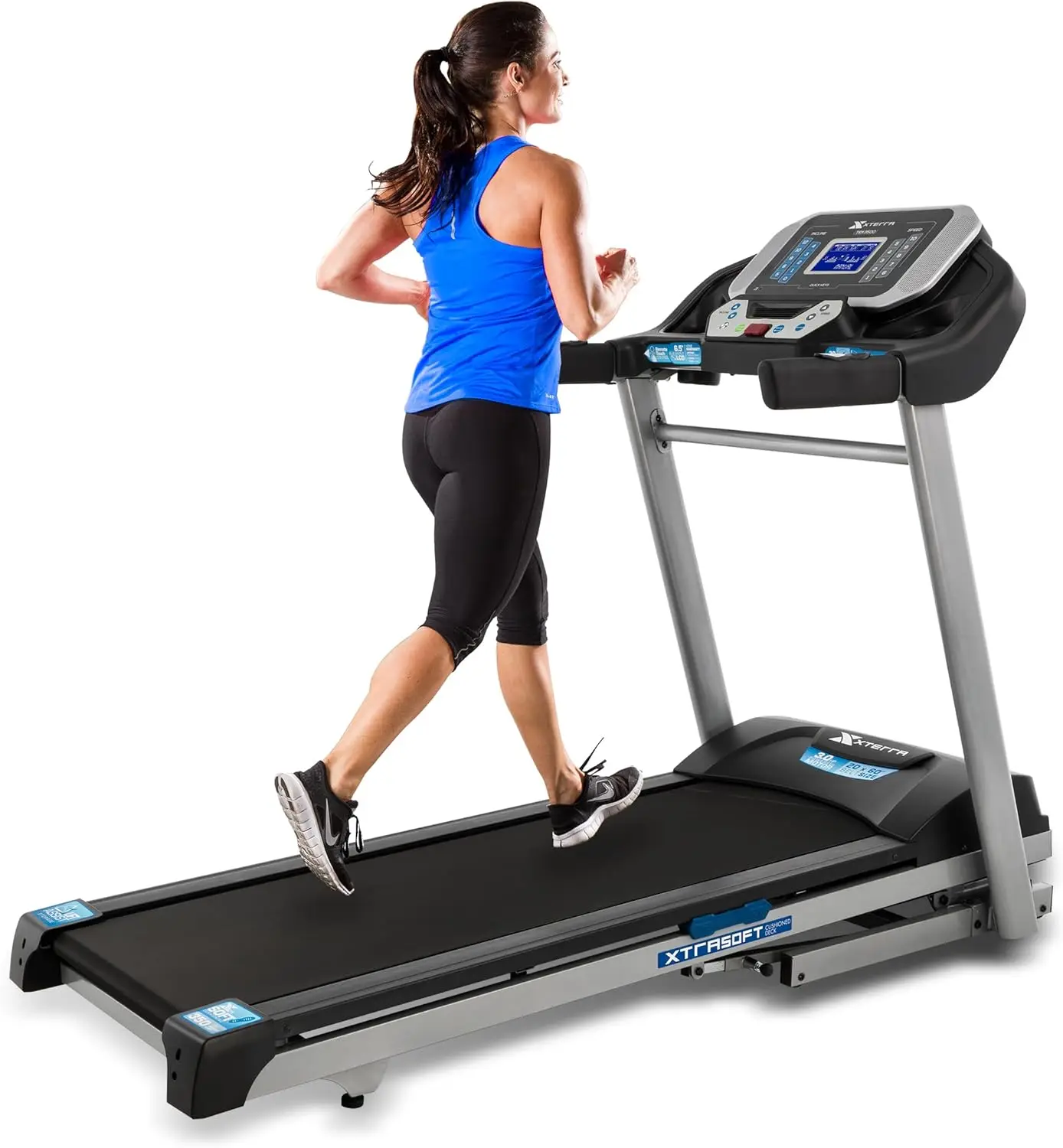 Sport Series Premium Folding Smart Treadmill, Handlebar Speed and Incline Controls, Large XTRASoft Cushioned Runn