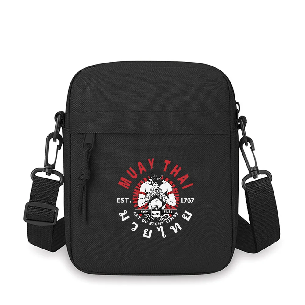 

Muay Thai fighter,art of eight limbs Men Crossbody Bag Single Shoulder Women Cartoon Anime Film Printing Design Unisex