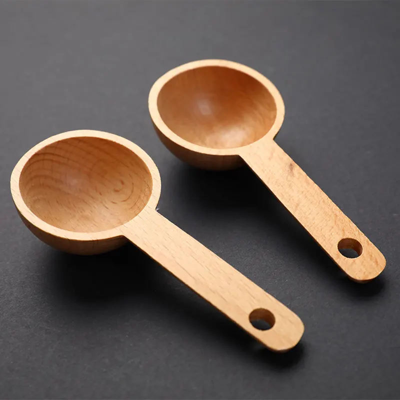 15ml Wood Coffee Scoops, Coffee Spoon Wooden Measuring Spoons Set Coffee Scoop for Measuring Beans Tea Home Kitchen Accessories