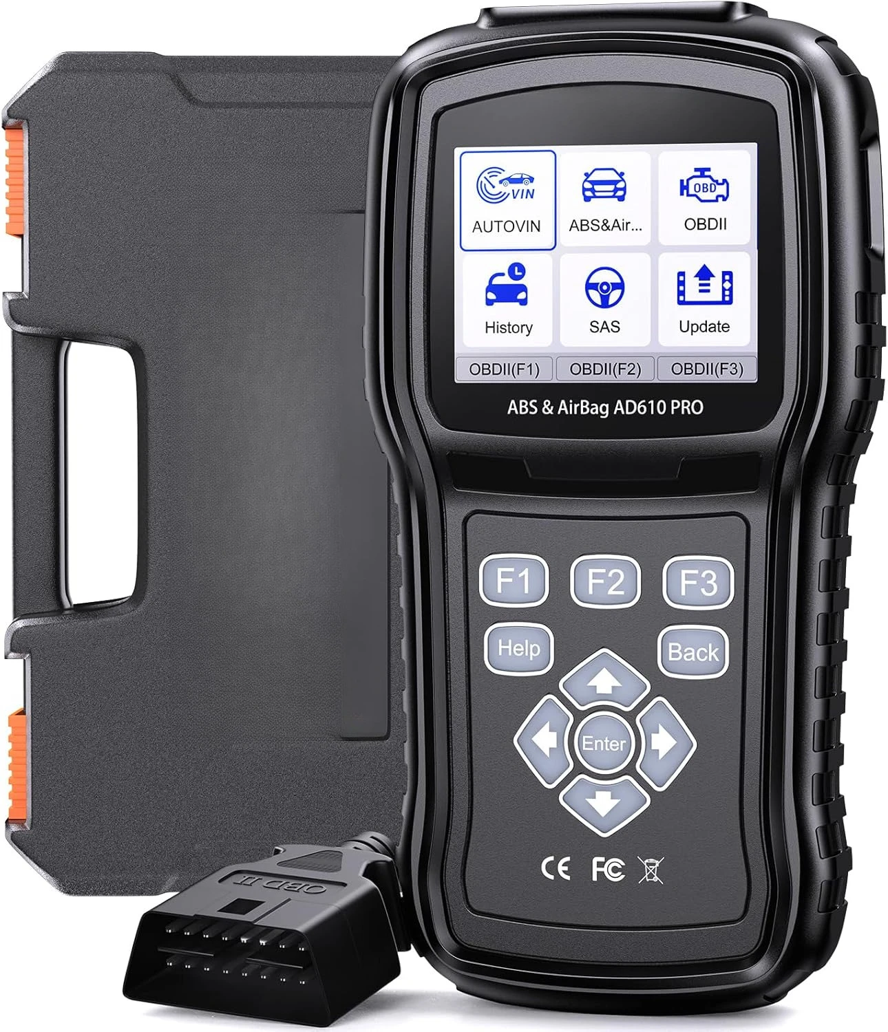 ABS SRS Code Reader, Check Engine Light Diagnostic Tool with ABS Bleeding, AutoVIN, Real-Time Data, Full OBD2 Functions