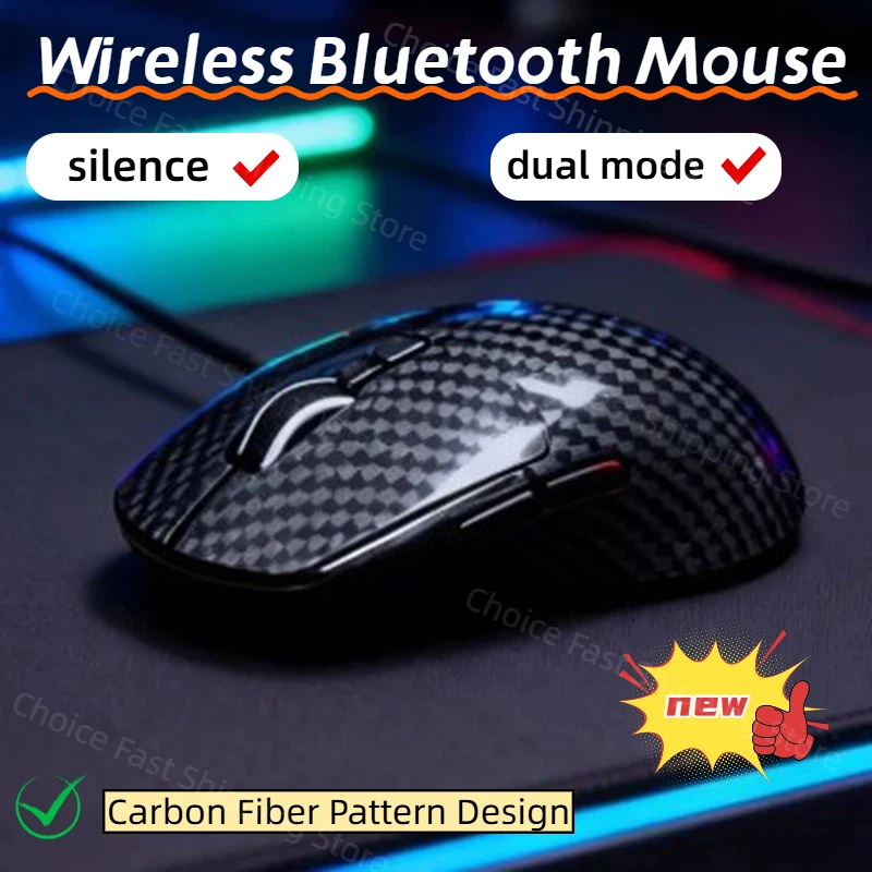 New Wireless Bluetooth Dual-mode Mouse Silent Rechargeable Mouse Universal Computer Components For Laptops Desktop Office
