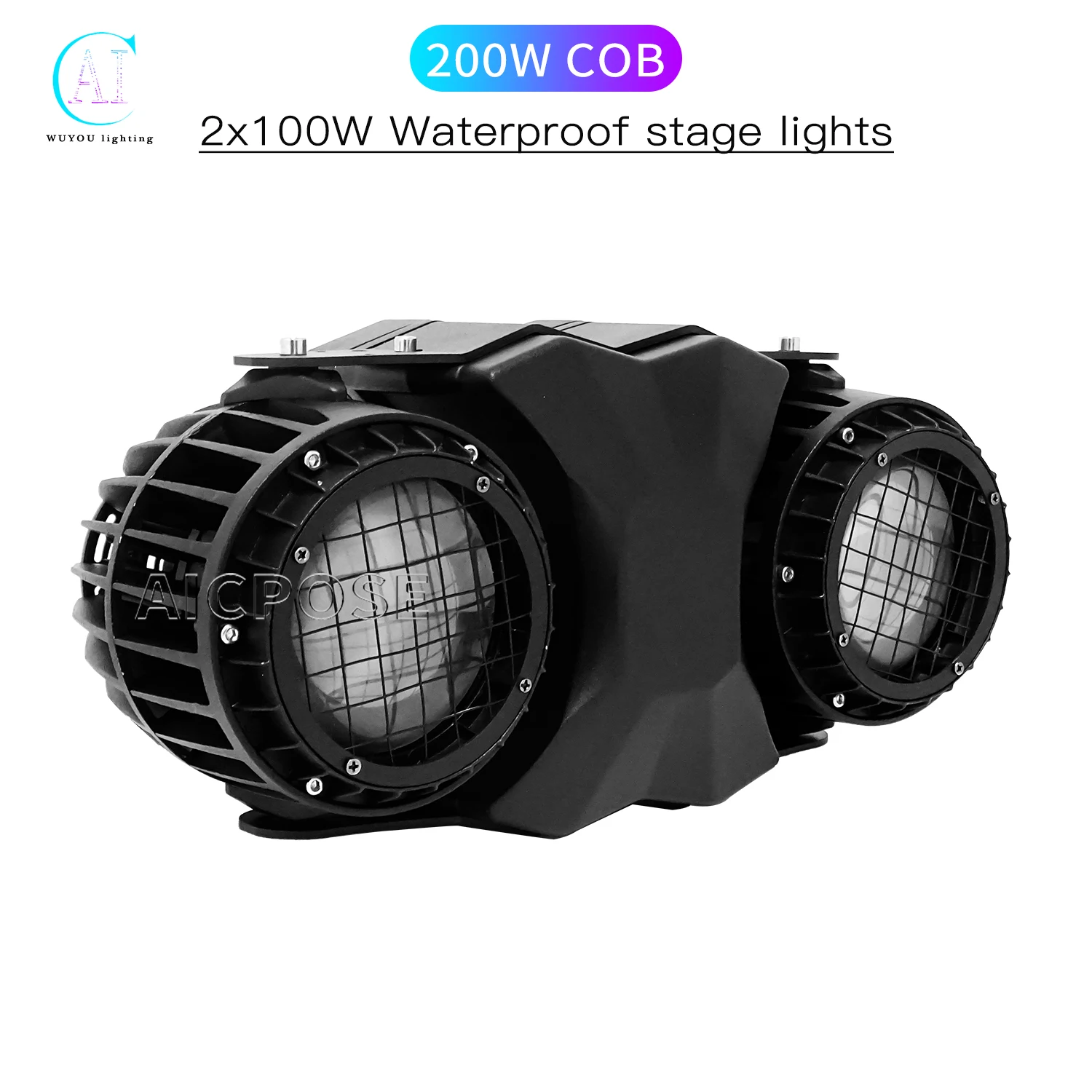 

LED 200W COB Cool White Warm White Waterproof Stage Audience Light DMX Control DJ Disco Equipment Bar Dance Floor Lighting