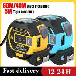 Laser Distance Meter Measuring Laser Tape Measure Digital Laser Rangefinder Digital Electronic Roulette Stainless 5m Tape Ruler